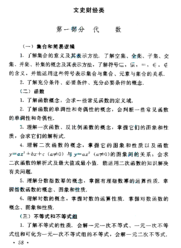 成人高考高起点数学考试大纲(图8)