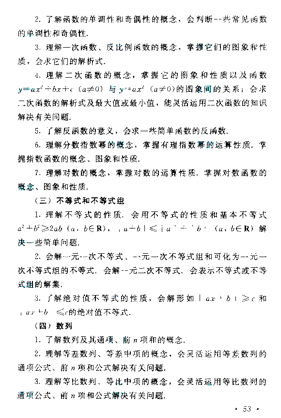 成人高考高起点数学考试大纲(图3)