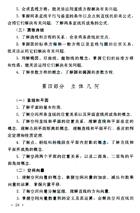 成人高考高起点数学考试大纲(图6)