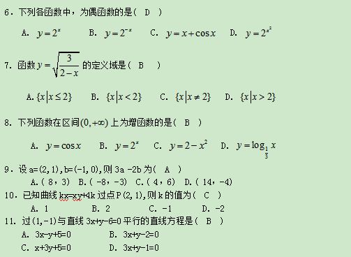 2020湖南成人高考专升本《高数二》常考试题二(图2)