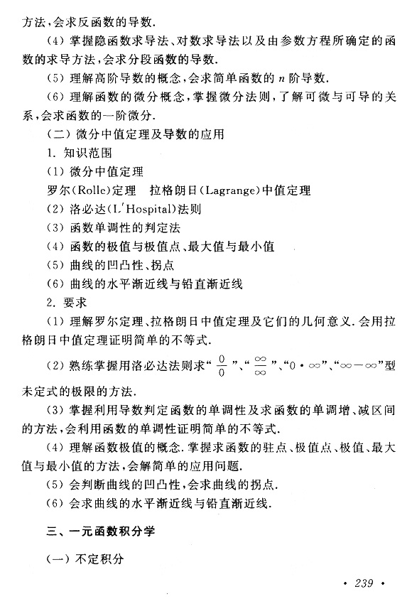 2020年成人高考专升本高数（一）考试大纲(图2)