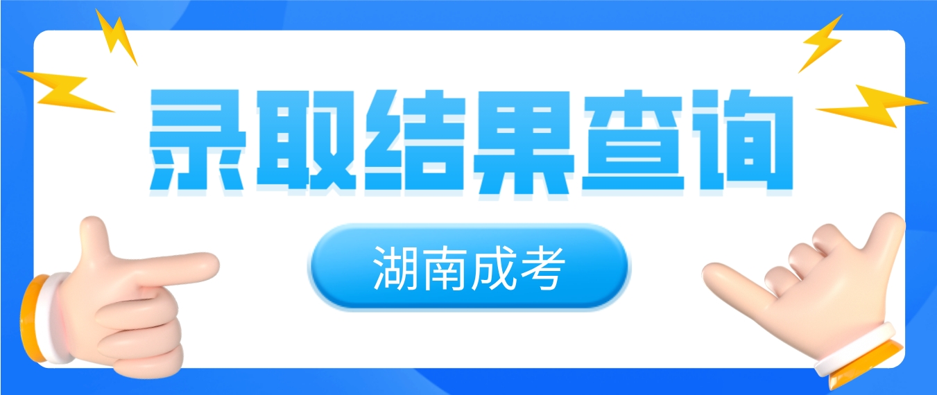 2023年湖南成人高考录取结果查询