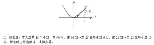 2017成人高考专升本高数试题及答案分析(图6)