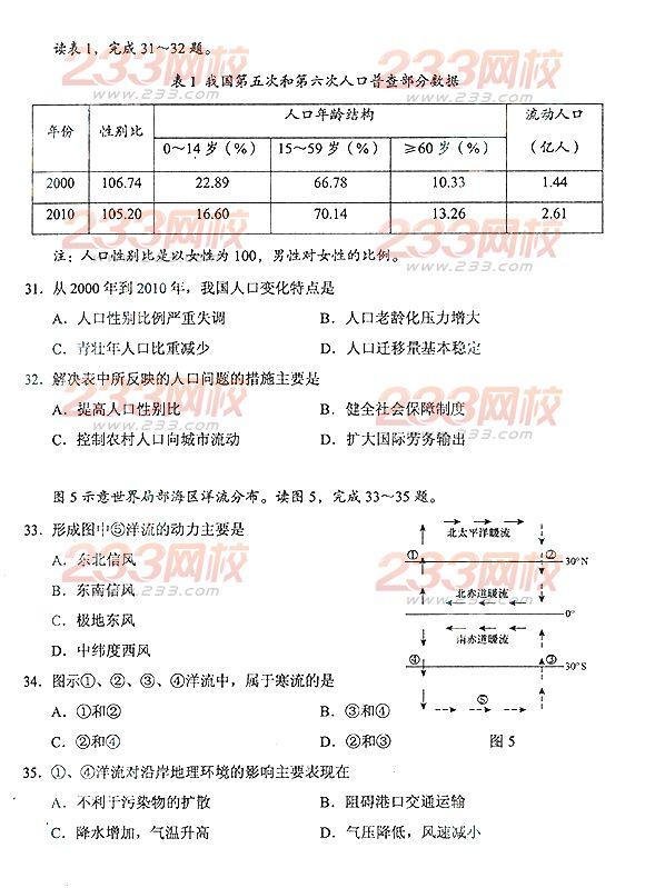 2013年成考高起点历史地理真题及答案（完整版）(图6)